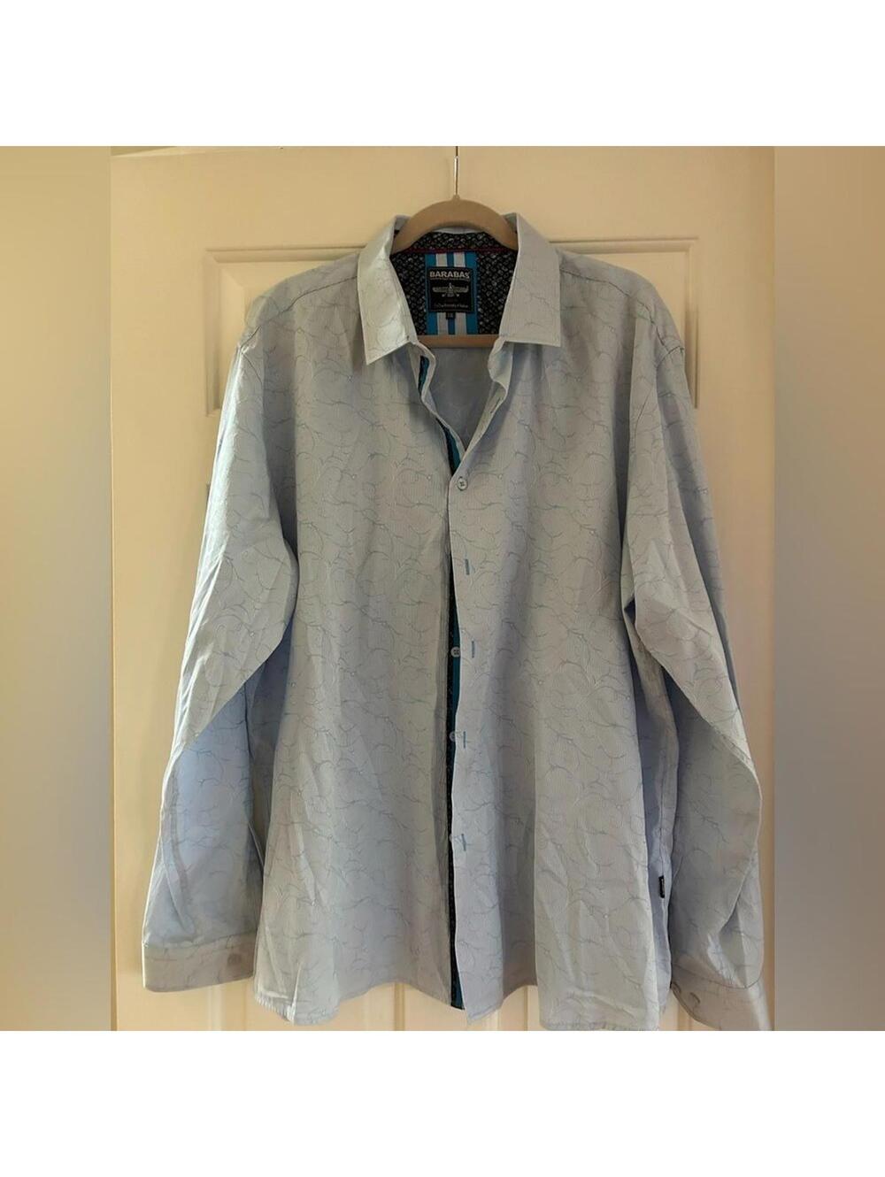 Barabas Button Down Dress Shirt Mens XXL Embossed Looking Pattern
